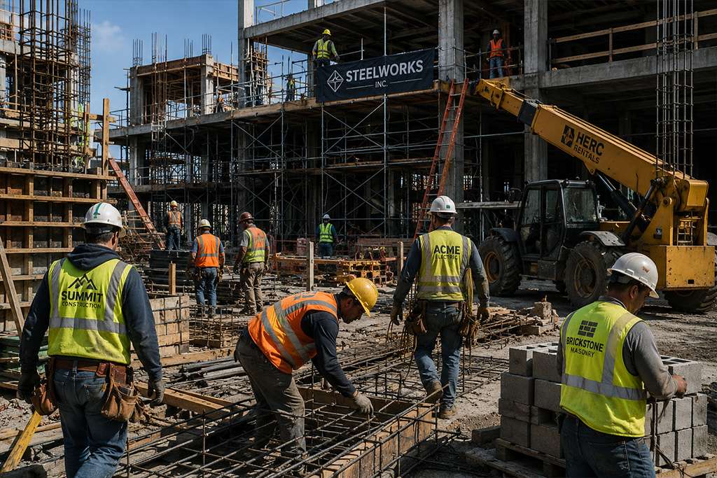 Construction site where third-party liability claims arise from work injuries in Delaware